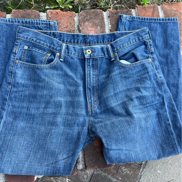 Levi Strauss "569" loose straight leg blue jeans size 38 x 30 - Picture 2 of 5